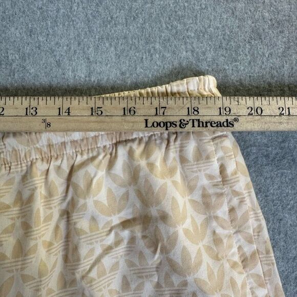 Adidas originals mens 2xl mono all over print shorts drawstring tan beige white - Picture 6 of 8